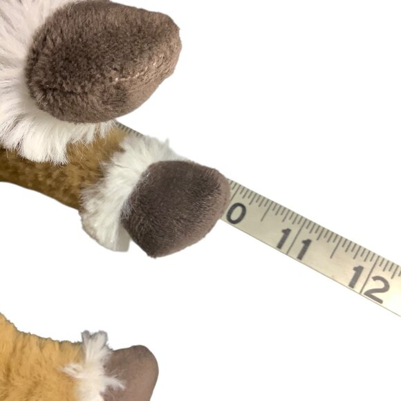 Plush Brown Horse Squeaker Dog Toy Red Bandana & Santa Hat 10" Tall - Picture 6 of 7